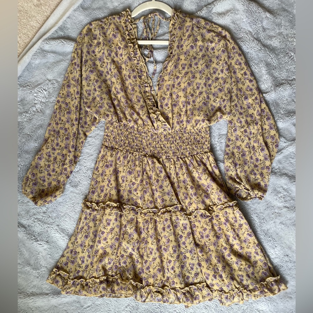 Day at the Vineyard Long Sleeve Mini Dress - Picture 2 of 4
